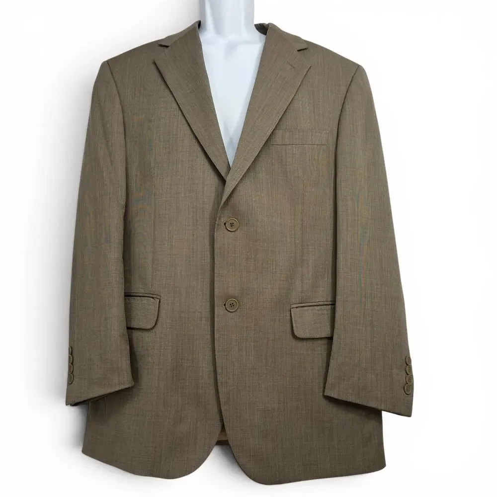 ANDREW FEZZA Summer Weight 100% Worsted Wool Sport Coat 40R Professional Office
